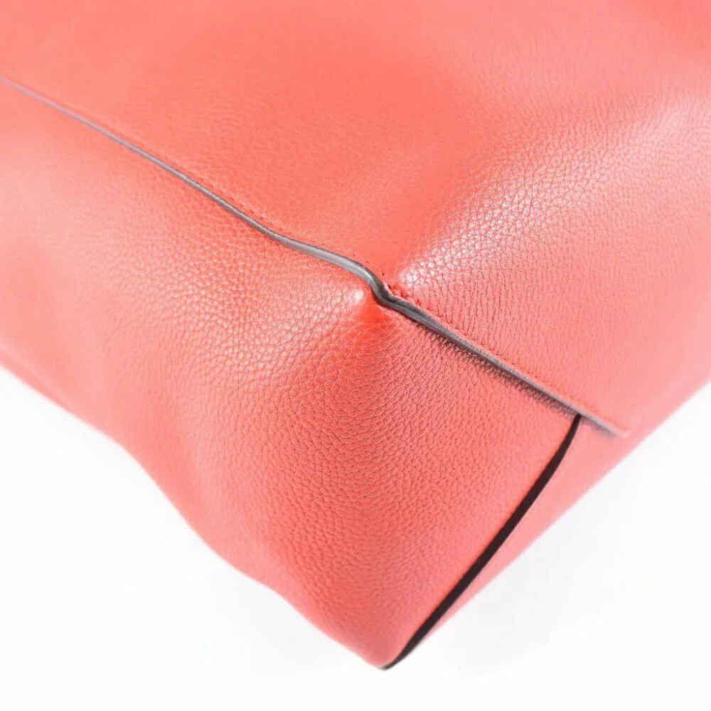 CELINE With porch Hippo phantom Tote Bag Red Calfskin Women